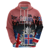 Iceland Independence Day 2024 Hoodie Coat Of Arms Happy 80th Anniversary - Wonder Print Shop