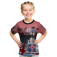 Iceland Independence Day 2024 Kid T Shirt Coat Of Arms Happy 80th Anniversary - Wonder Print Shop