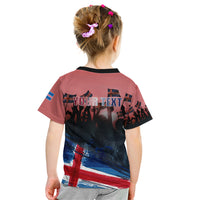 Iceland Independence Day 2024 Kid T Shirt Coat Of Arms Happy 80th Anniversary - Wonder Print Shop