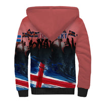 Iceland Independence Day 2024 Sherpa Hoodie Coat Of Arms Happy 80th Anniversary - Wonder Print Shop