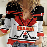 Canada Hockey 2024 Women Casual Shirt Hockey is Canada Game - Wonder Print Shop