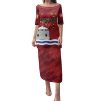 Personalised Kingston Family Matching Puletasi and Hawaiian Shirt Antiquitate Civilitate Humanitate