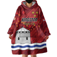 Personalised Kingston Wearable Blanket Hoodie Antiquitate Civilitate Humanitate