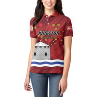 Personalised Kingston Women Polo Shirt Antiquitate Civilitate Humanitate
