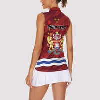 Personalised Kingston Women Sleeveless Polo Shirt Antiquitate Civilitate Humanitate