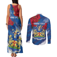 Personalised Windsor Couples Matching Tank Maxi Dress and Long Sleeve Button Shirt The City of Roses