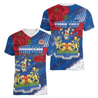 Personalised Windsor Women V-Neck T-Shirt The City of Roses