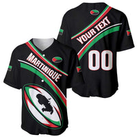 Custom Martinique Rugby Baseball Jersey Matinik Go Champions