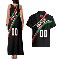 Custom Martinique Rugby Couples Matching Tank Maxi Dress and Hawaiian Shirt Matinik Go Champions