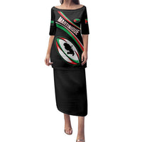 Custom Martinique Rugby Family Matching Puletasi and Hawaiian Shirt Matinik Go Champions