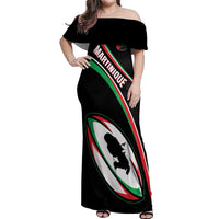 Custom Martinique Rugby Off Shoulder Maxi Dress Matinik Go Champions
