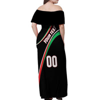 Custom Martinique Rugby Off Shoulder Maxi Dress Matinik Go Champions