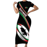 Custom Martinique Rugby Short Sleeve Bodycon Dress Matinik Go Champions