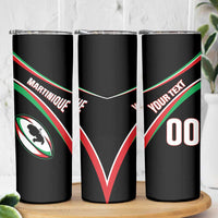 Custom Martinique Rugby Skinny Tumbler Matinik Go Champions