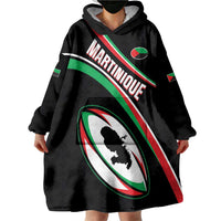 Custom Martinique Rugby Wearable Blanket Hoodie Matinik Go Champions