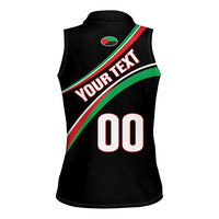 Custom Martinique Rugby Women Sleeveless Polo Shirt Matinik Go Champions