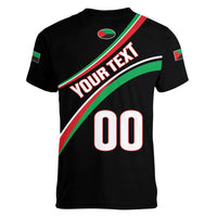 Custom Martinique Rugby Women V-Neck T-Shirt Matinik Go Champions