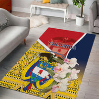 Colombia Independence Day Area Rug Libertad y Orden Colombian Pattern - Wonder Print Shop