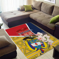 Colombia Independence Day Area Rug Libertad y Orden Colombian Pattern - Wonder Print Shop