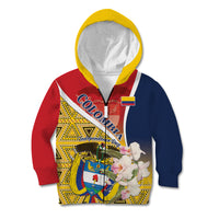 Colombia Independence Day Kid Hoodie Libertad y Orden Colombian Pattern - Wonder Print Shop