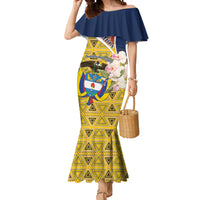 Colombia Independence Day Mermaid Dress Libertad y Orden Colombian Pattern - Wonder Print Shop