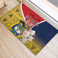 Colombia Independence Day Rubber Doormat Libertad y Orden Colombian Pattern - Wonder Print Shop