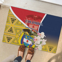 Colombia Independence Day Rubber Doormat Libertad y Orden Colombian Pattern - Wonder Print Shop