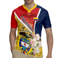 Colombia Independence Day Rugby Jersey Libertad y Orden Colombian Pattern - Wonder Print Shop