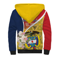 Colombia Independence Day Sherpa Hoodie Libertad y Orden Colombian Pattern - Wonder Print Shop