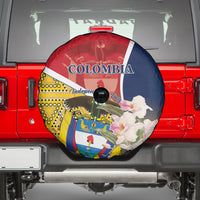 Colombia Independence Day Spare Tire Cover Libertad y Orden Colombian Pattern - Wonder Print Shop