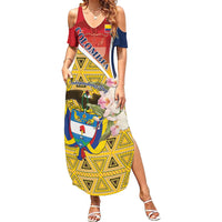 Colombia Independence Day Summer Maxi Dress Libertad y Orden Colombian Pattern - Wonder Print Shop