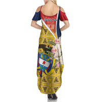 Colombia Independence Day Summer Maxi Dress Libertad y Orden Colombian Pattern - Wonder Print Shop