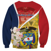 Colombia Independence Day Sweatshirt Libertad y Orden Colombian Pattern - Wonder Print Shop