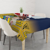 Colombia Independence Day Tablecloth Libertad y Orden Colombian Pattern - Wonder Print Shop