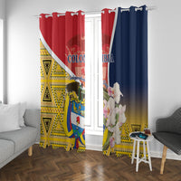 Colombia Independence Day Window Curtain Libertad y Orden Colombian Pattern - Wonder Print Shop
