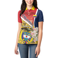 Colombia Independence Day Women Polo Shirt Libertad y Orden Colombian Pattern - Wonder Print Shop
