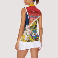 Colombia Independence Day Women Sleeveless Polo Shirt Libertad y Orden Colombian Pattern - Wonder Print Shop