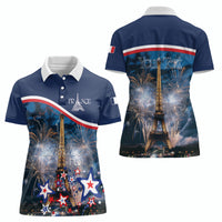 Personalized France Bastille Day Women Polo Shirt Fete Nationale du 14 juillet - Wonder Print Shop