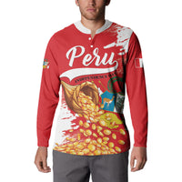 Peru Independence Day Button Sweatshirt Feliz 28 de Julio Felices Fiestas Patrias - Wonder Print Shop