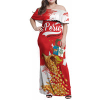 Peru Independence Day Family Matching Off Shoulder Maxi Dress and Hawaiian Shirt Feliz 28 de Julio Felices Fiestas Patrias - Wonder Print Shop