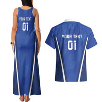 Custom Italy 2024 Football Couples Matching Tank Maxi Dress and Hawaiian Shirt 2024 Go Gli Azzurri - Wonder Print Shop