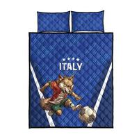 Italy 2024 Football Quilt Bed Set 2024 Go Gli Azzurri - Wonder Print Shop