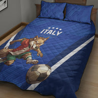 Italy 2024 Football Quilt Bed Set 2024 Go Gli Azzurri - Wonder Print Shop
