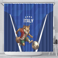 Italy 2024 Football Shower Curtain 2024 Go Gli Azzurri