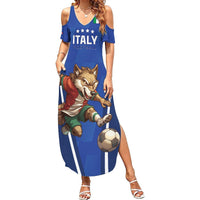 Custom Italy 2024 Football Summer Maxi Dress 2024 Go Gli Azzurri - Wonder Print Shop