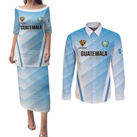 Custom Rugby Guatemala Couples Matching Puletasi and Long Sleeve Button Shirt Jaguares Go Champions