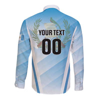 Custom Rugby Guatemala Long Sleeve Button Shirt Jaguares Go Champions