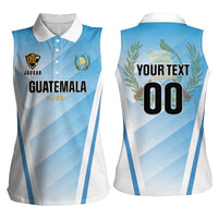 Custom Rugby Guatemala Women Sleeveless Polo Shirt Jaguares Go Champions