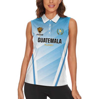 Custom Rugby Guatemala Women Sleeveless Polo Shirt Jaguares Go Champions