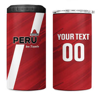 Custom Rugby Peru 4 in 1 Can Cooler Tumbler Los Tumis Go Champions